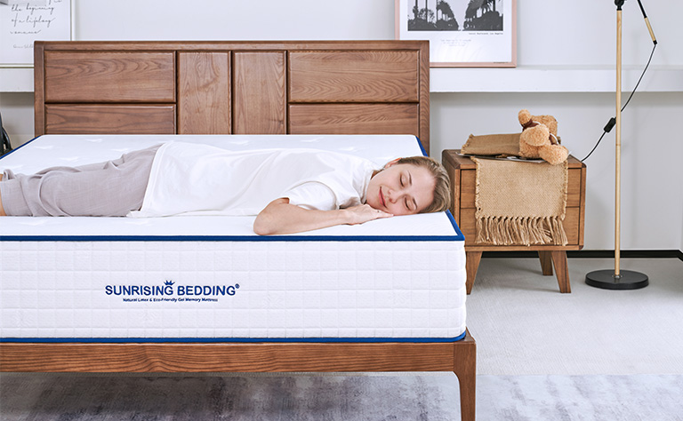 Sunrising Bedding 12 inch Natural Latex & Gel Infused Memory Foam Mattress, Sleep Cooling Medium Firm, Non-Toxic & Without Fiberglass, No Chemical Smell, Assembled in USA, Certipur-US,120 Night Trial, 20 Year Warranty